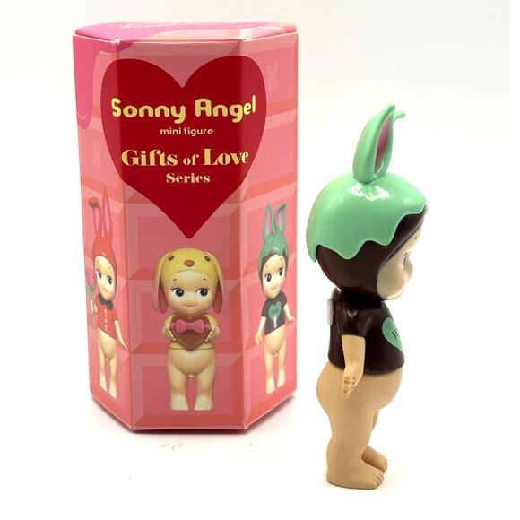 New Kewpie/Angel Mini Figure, Chocolate Rabbit, "You" on Shirt, Open Box - Picture 4 of 5